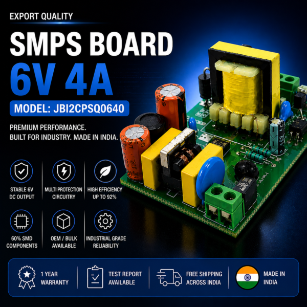 SMPS Board 6V 4A Export Quality JBI2CPSQ0640 premium industrial DC power supply module made in India