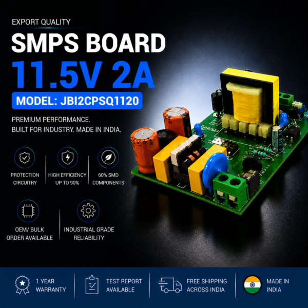 SMPS Board 11.5V 2A Export Quality JBI2CPSQ1120 premium industrial DC power supply module made in India