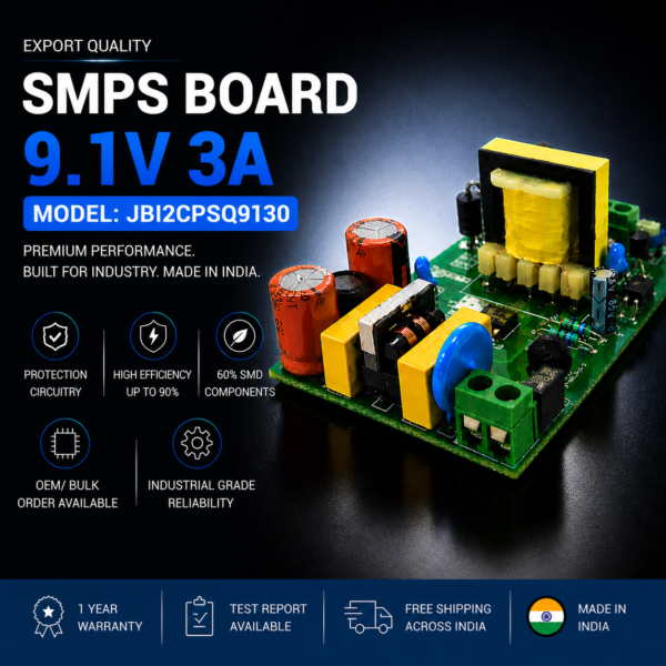 SMPS Board 9.1V 3A Export Quality JBI2CPSQ9130 premium industrial DC power supply module made in India